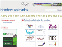 Tablet Screenshot of nombres-animados.net